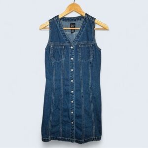 Vintage GAP Denim Button Up Mini Dress